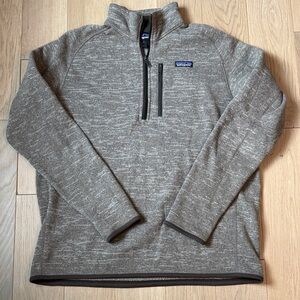 Patagonia Men's Tan Quarter Zip Sweater